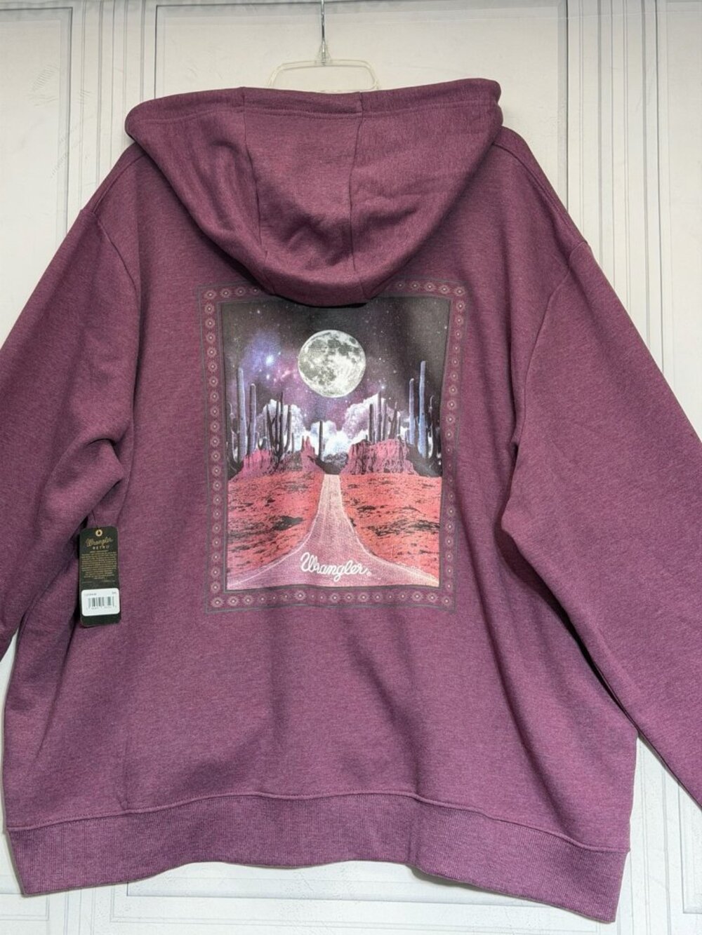 Wrangler Southwestern Logo Zip Up Hoodie Size 3XL Desert Landscape NEW NWT